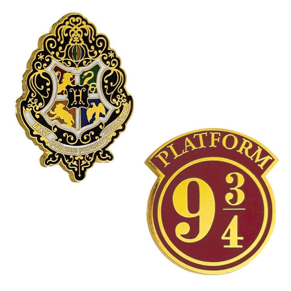 Harry Potter Collectible Enamel Pins - Hogwarts Crest - Platform 9 3/4